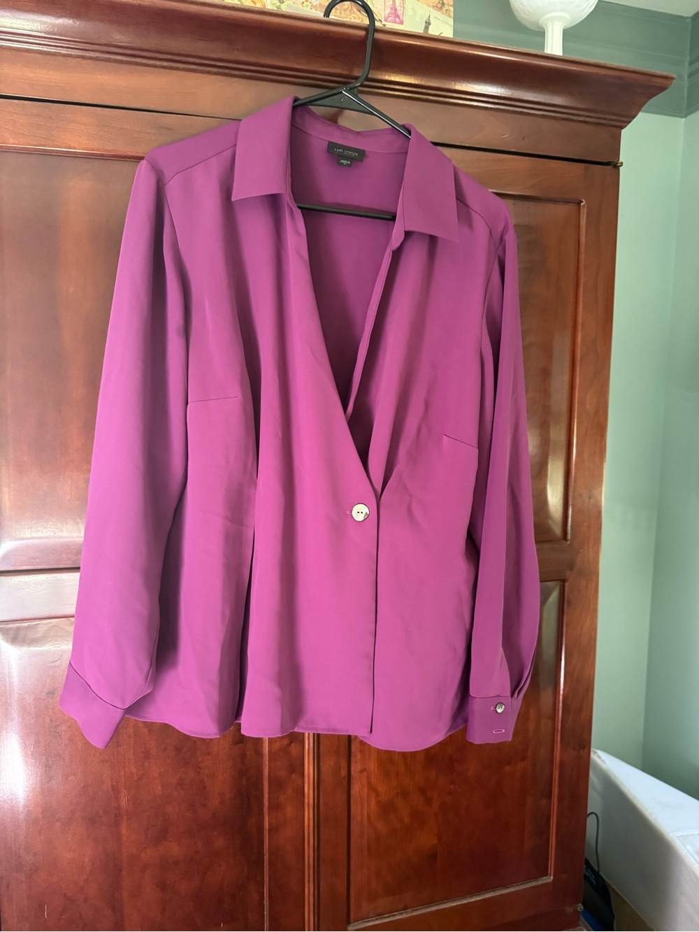 J. Jill Fuchsia Wrap Top